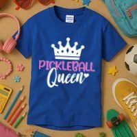 Funny Pickleball Queen Graphic Pickleball Player Gift Kids T-Shirt thumb 3