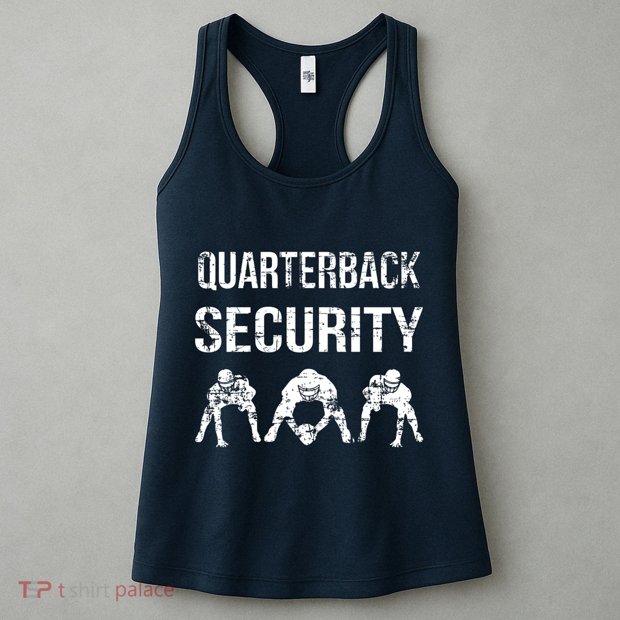 Funny Player Quarterback Security Offensive Lineman Football Women's Tank Top