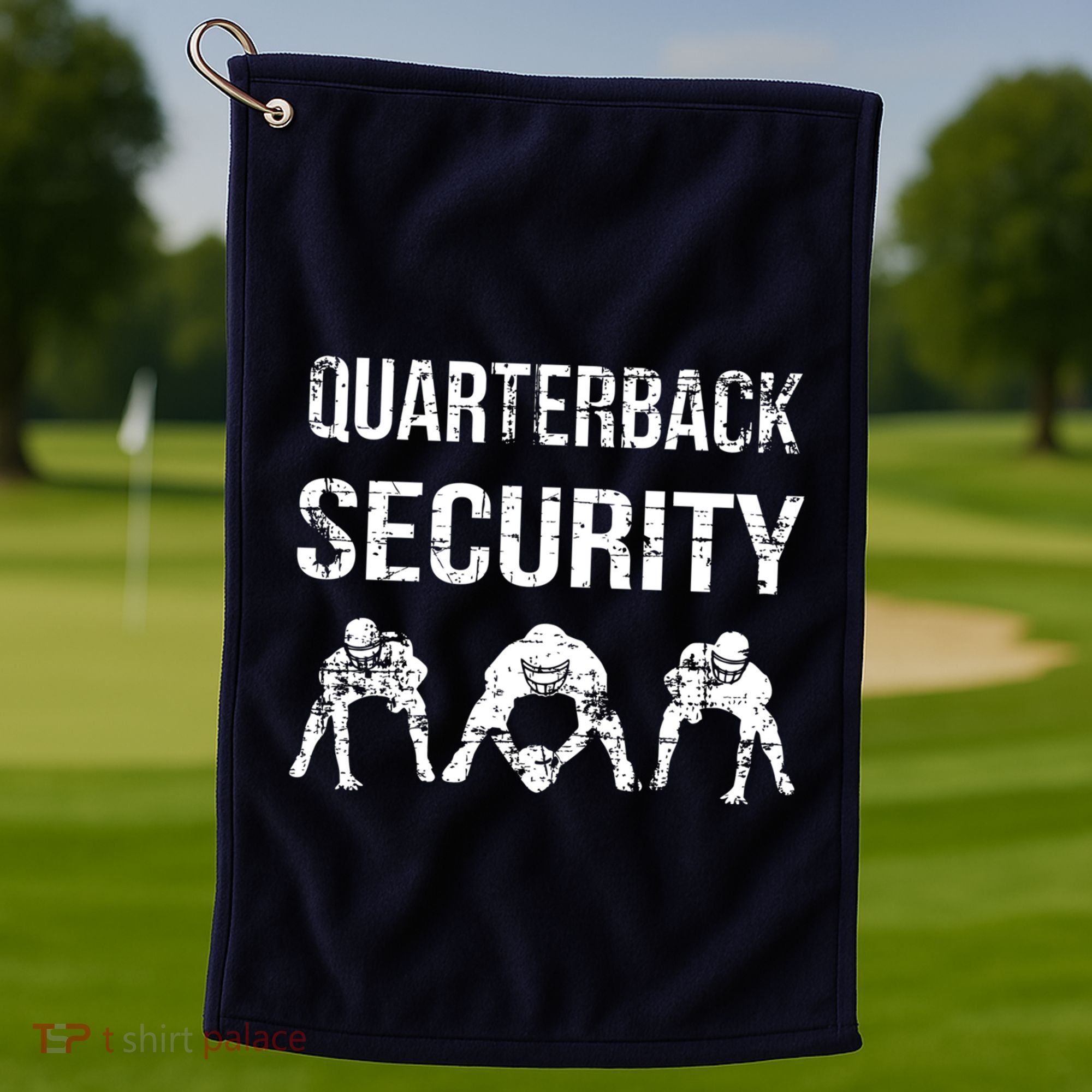 Funny Player Quarterback Security Offensive Lineman Football Golf Towel