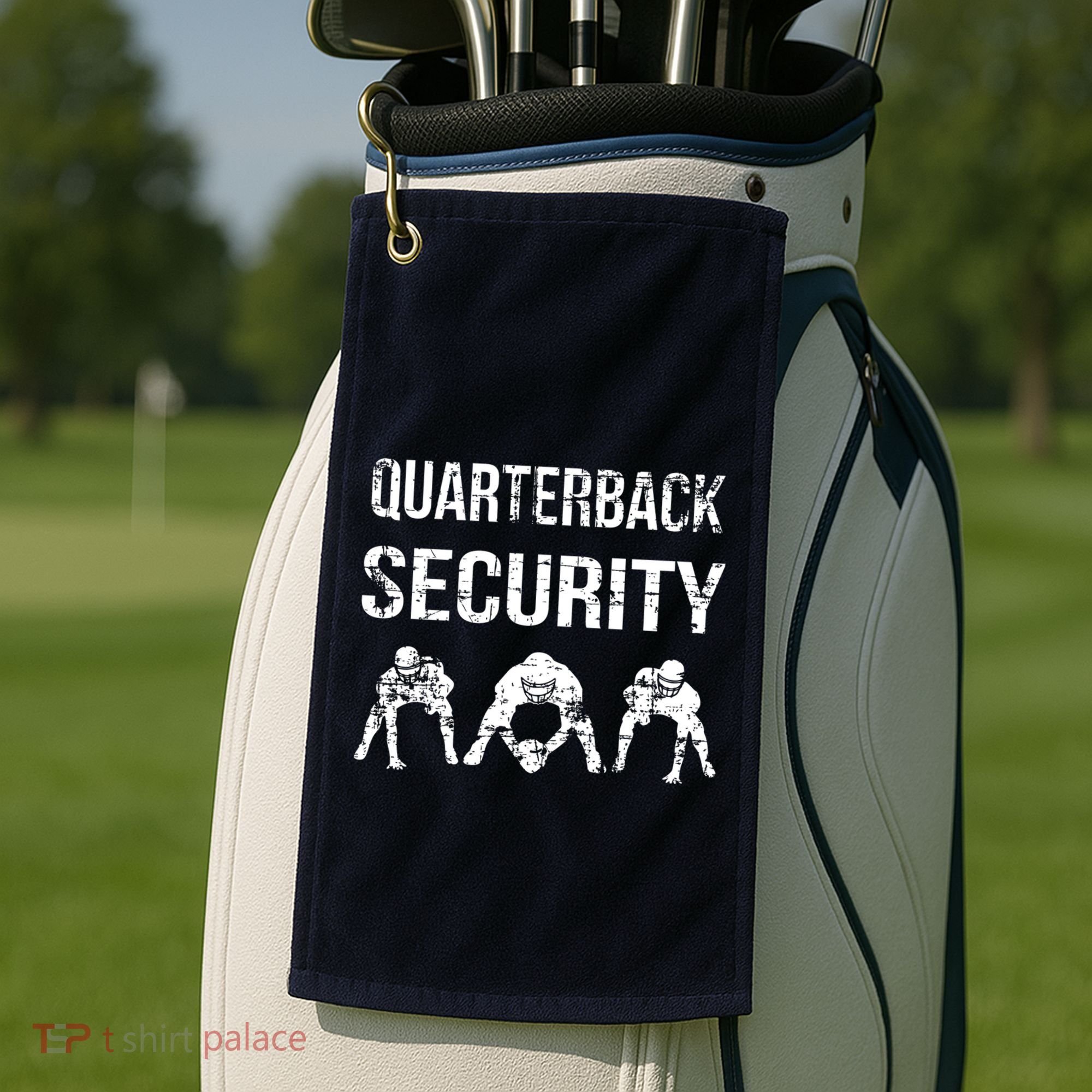 Funny Player Quarterback Security Offensive Lineman Football Golf Towel