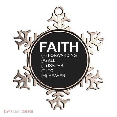 Faith Prayer Quote Ornament