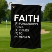 Faith Prayer Quote Golf Towel thumb 1