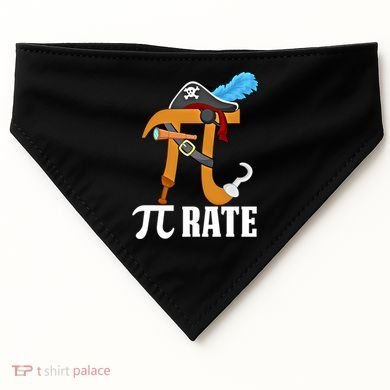 Funny Pi Rate Design Pirate Pi Happy Pi Day Gift USA-Made Doggie Bandana