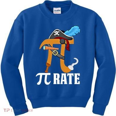 Funny Pi Rate Design Pirate Pi Happy Pi Day Gift Kids Sweatshirt
