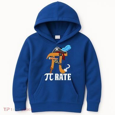 Funny Pi Rate Design Pirate Pi Happy Pi Day Gift Kids Hoodie