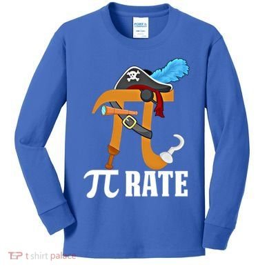 Funny Pi Rate Design Pirate Pi Happy Pi Day Gift Kids Long Sleeve Shirt