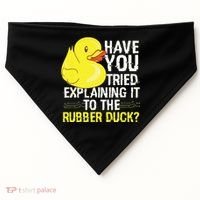 Funny Programmer Rubber Duck Debugging USA-Made Doggie Bandana thumb 0