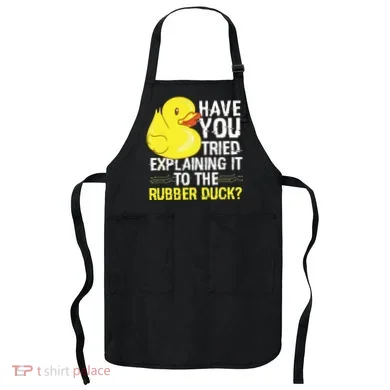 Funny Programmer Rubber Duck Debugging Apron