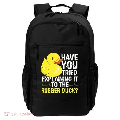 Funny Programmer Rubber Duck Debugging Backpack