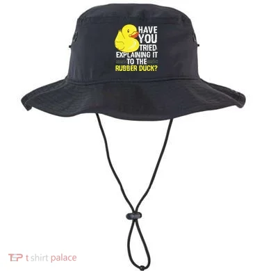 Funny Programmer Rubber Duck Debugging Bucket Hat