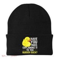 Funny Programmer Rubber Duck Debugging Beanie thumb 0
