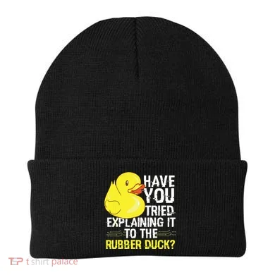 Funny Programmer Rubber Duck Debugging Beanie