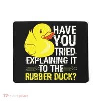 Funny Programmer Rubber Duck Debugging Mousepad thumb 0