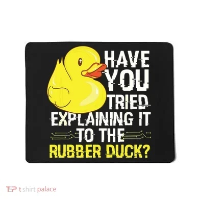 Funny Programmer Rubber Duck Debugging Mousepad
