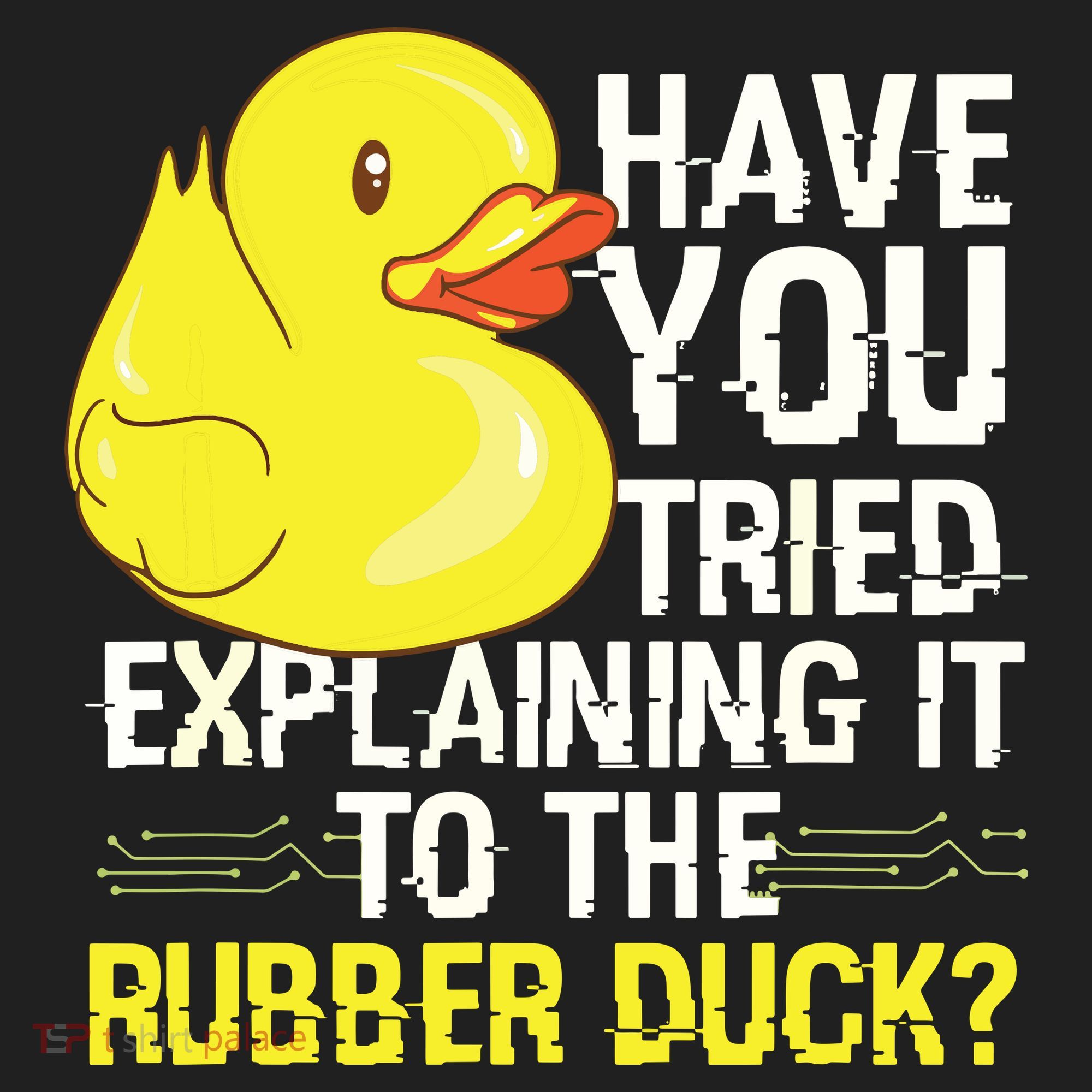 Funny Programmer Rubber Duck Debugging Golf Towel