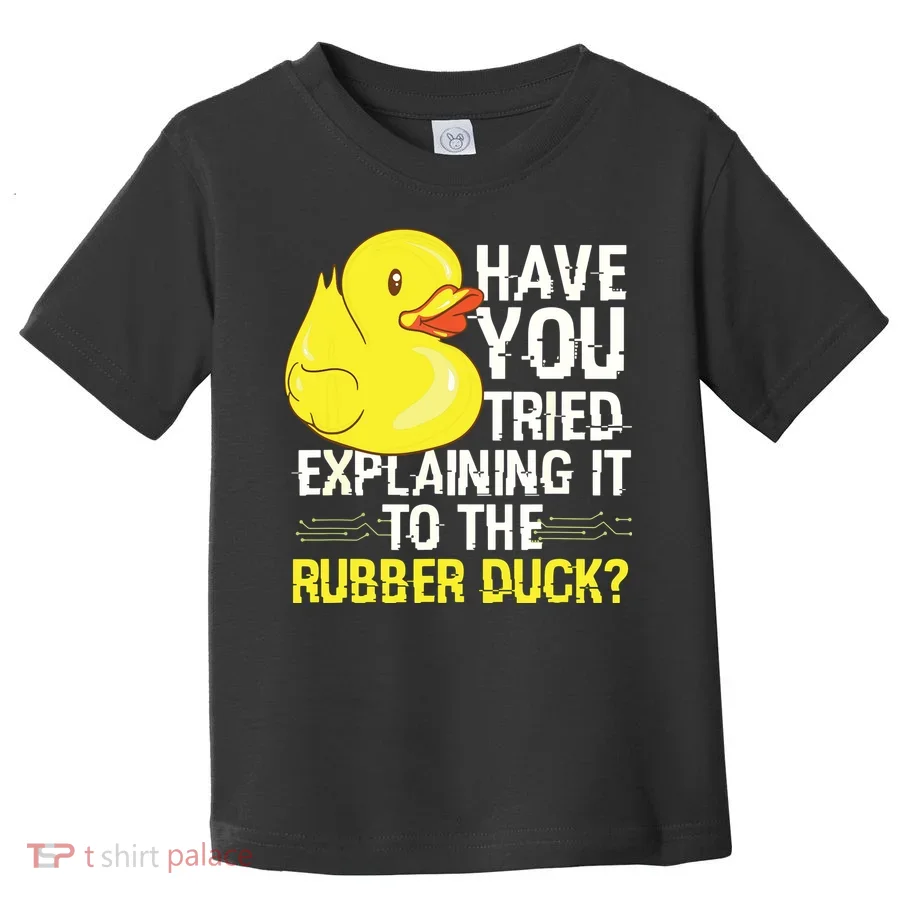 Funny Programmer Rubber Duck Debugging Toddler T-Shirt