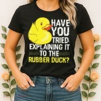 Funny Programmer Rubber Duck Debugging Women's T-Shirt thumb 2