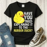 Funny Programmer Rubber Duck Debugging Women's T-Shirt thumb 3