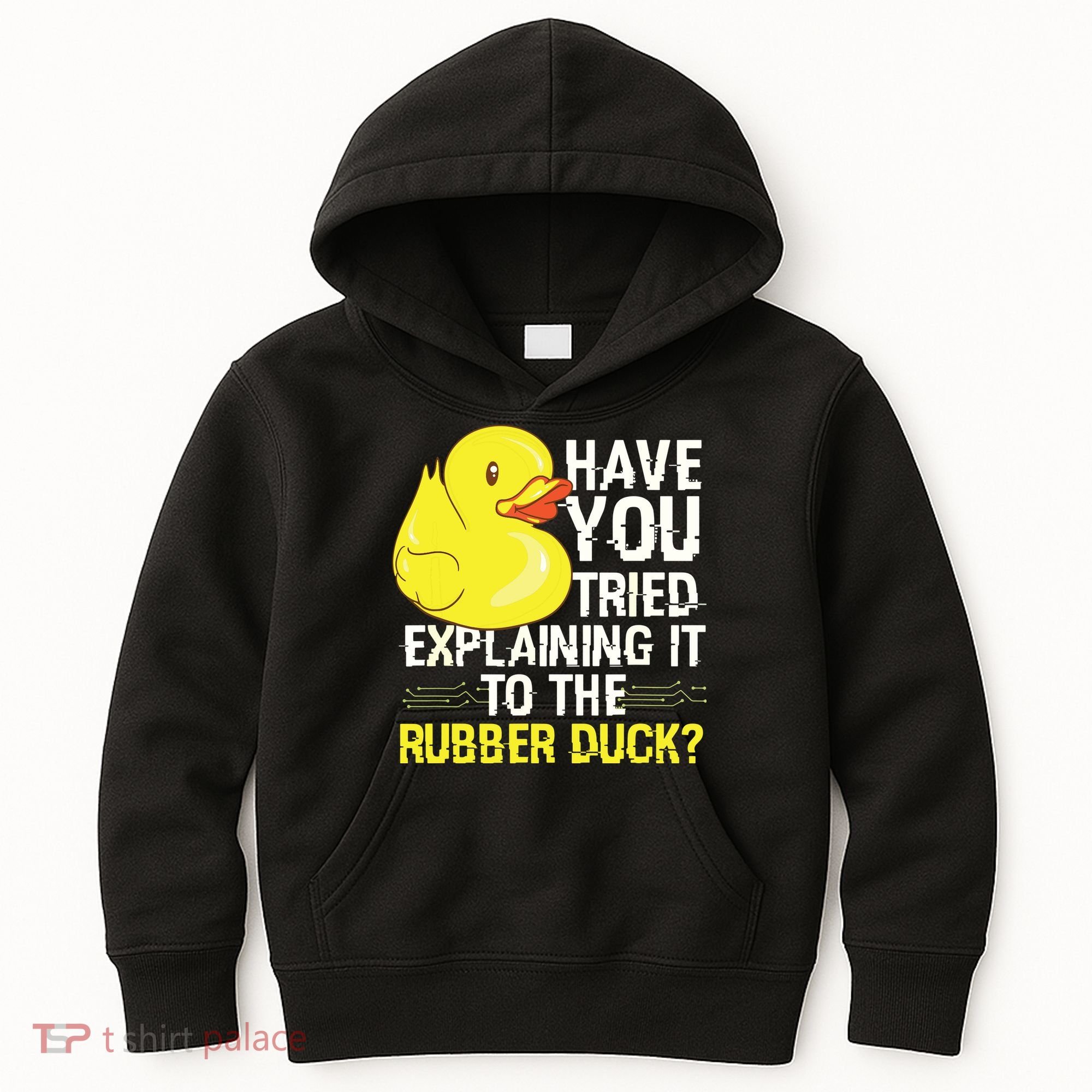 Funny Programmer Rubber Duck Debugging Kids Hoodie