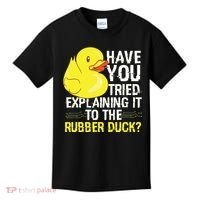 Funny Programmer Rubber Duck Debugging Kids T-Shirt thumb 0
