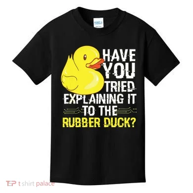 Funny Programmer Rubber Duck Debugging Kids T-Shirt
