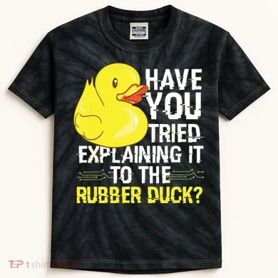 Funny Programmer Rubber Duck Debugging Kids Tie-Dye T-Shirt