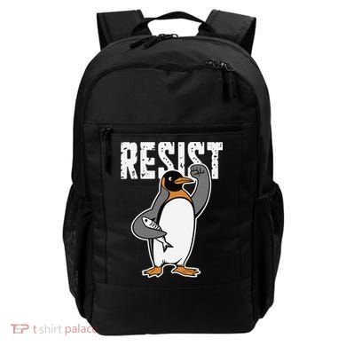 Funny Penguin Resist Penguins Protest Against Tariffs Backpack
