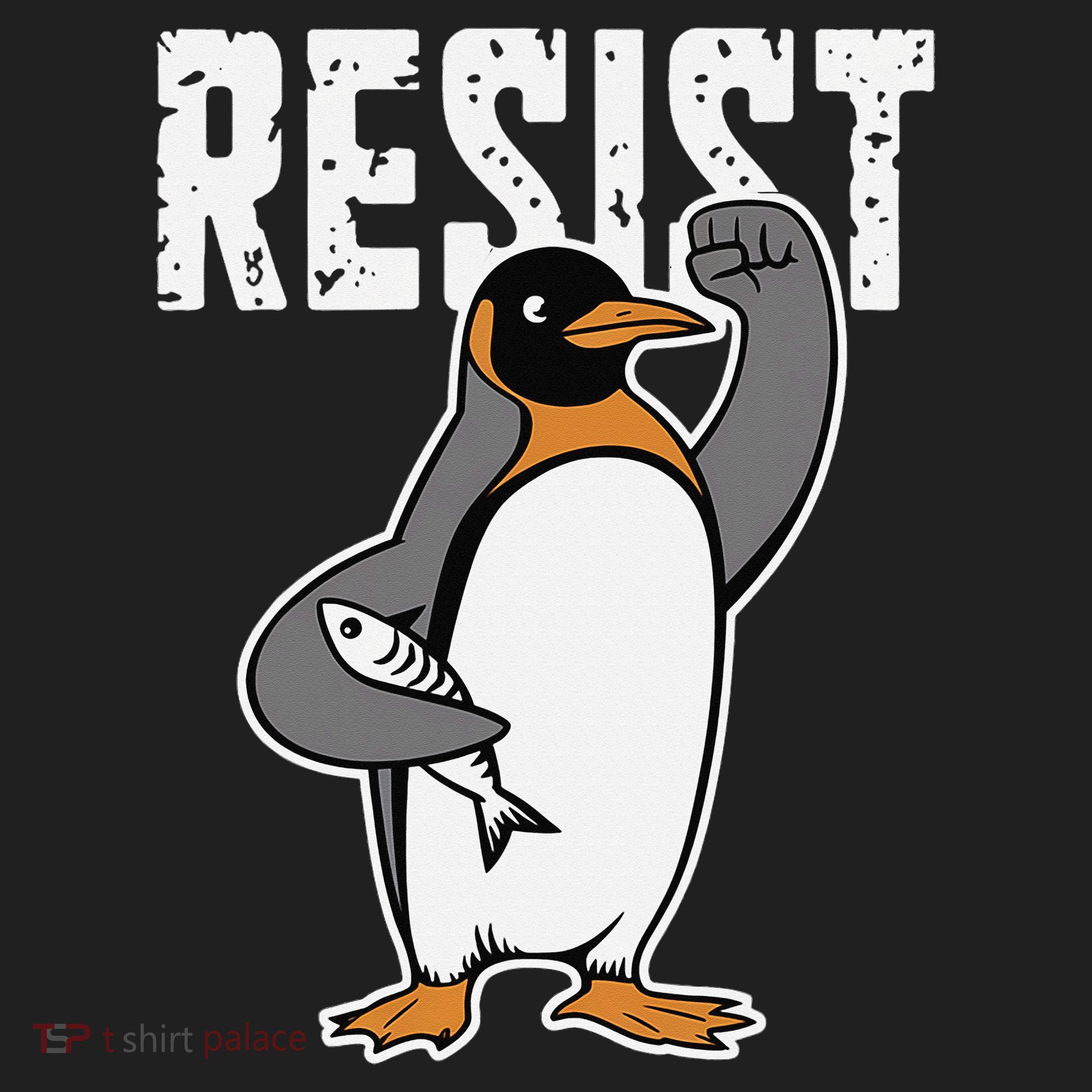Funny Penguin Resist Penguins Protest Against Tariffs Beanie