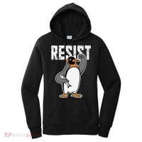 Funny Penguin Resist Penguins Protest Against Tariffs Women's Hoodie thumb 0
