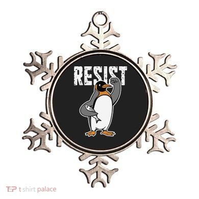 Funny Penguin Resist Penguins Protest Against Tariffs Ornament