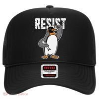 Funny Penguin Resist Penguins Protest Against Tariffs Hat thumb 0