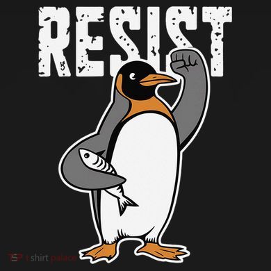 Funny Penguin Resist Penguins Protest Against Tariffs Tall Hoodie