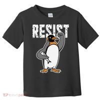 Funny Penguin Resist Penguins Protest Against Tariffs Toddler T-Shirt thumb 0