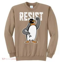 Funny Penguin Resist Penguins Protest Against Tariffs Sweatshirt thumb 0