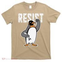 Funny Penguin Resist Penguins Protest Against Tariffs T-Shirt thumb 0