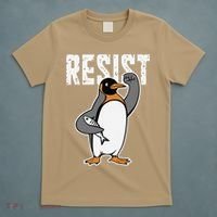 Funny Penguin Resist Penguins Protest Against Tariffs T-Shirt thumb 5