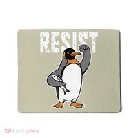 Funny Penguin Resist Penguins Protest Against Tariffs Mousepad thumb 0