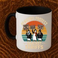 Funny Penguin Resist - Penguins Protest Against Tariffs Coffee Mug thumb 2