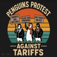 Funny Penguin Resist - Penguins Protest Against Tariffs Women's Hoodie thumb 2
