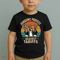 Funny Penguin Resist - Penguins Protest Against Tariffs Toddler T-Shirt thumb 2
