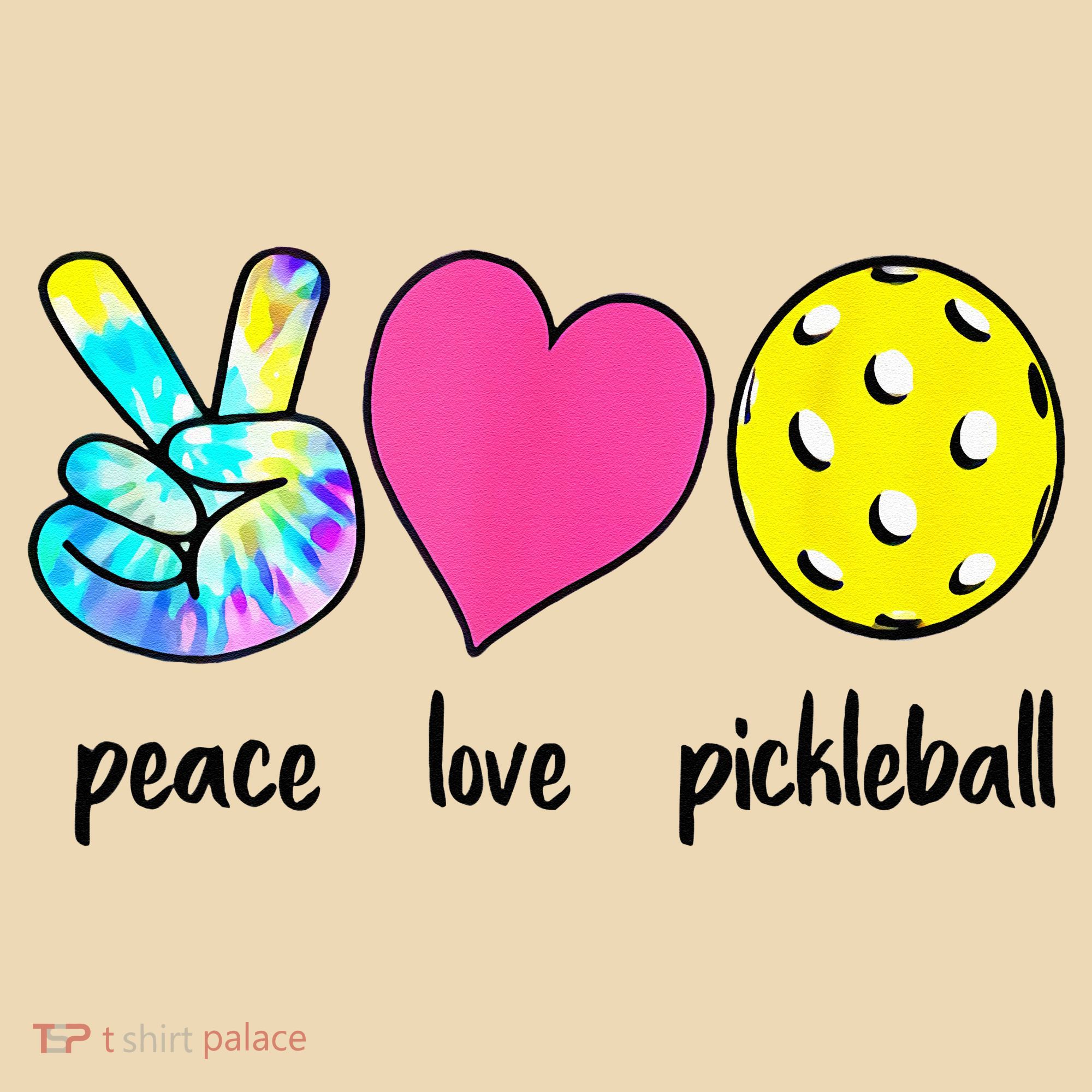 Funny Pickleball Retired Ladies Peace Love Pickleball Tote Bag