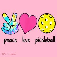 Funny Pickleball Retired Ladies Peace Love Pickleball Coaster thumb 2