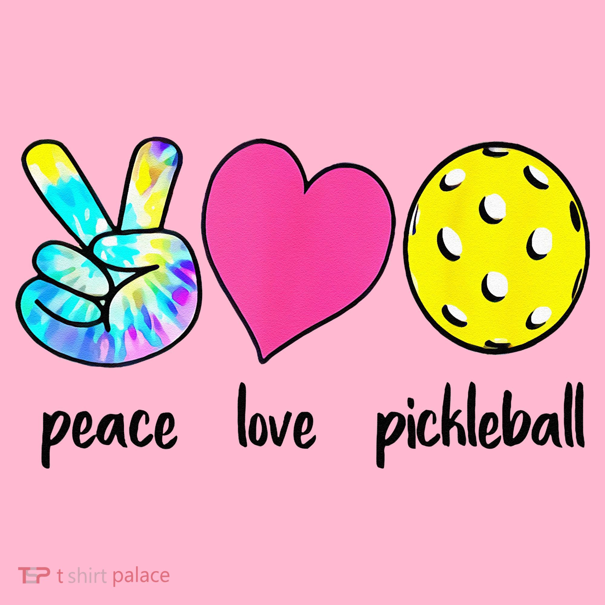 Funny Pickleball Retired Ladies Peace Love Pickleball Coaster