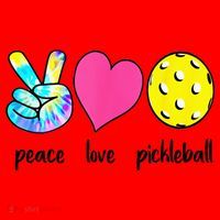 Funny Pickleball Retired Ladies Peace Love Pickleball Santa Hat thumb 1