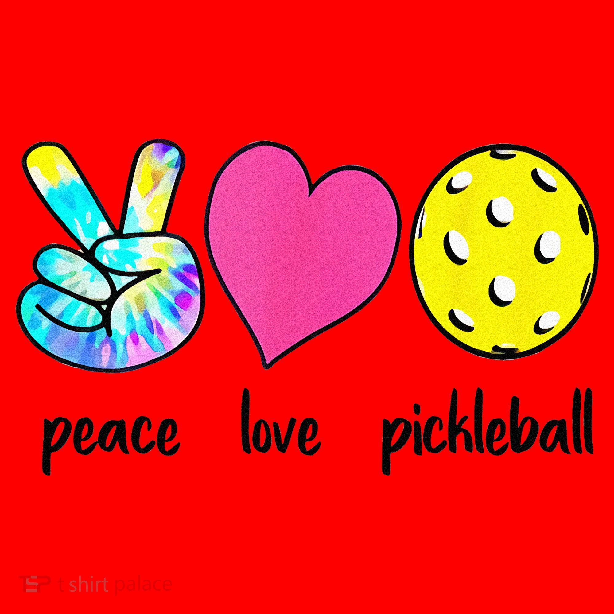 Funny Pickleball Retired Ladies Peace Love Pickleball Santa Hat