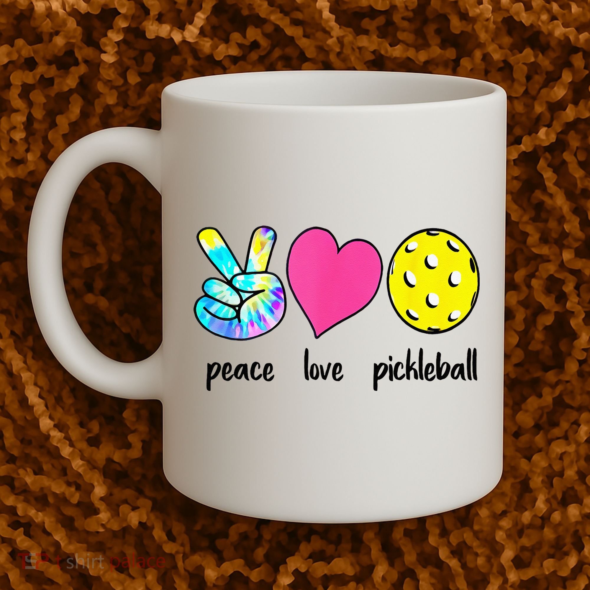 Funny Pickleball Retired Ladies Peace Love Pickleball Coffee Mug