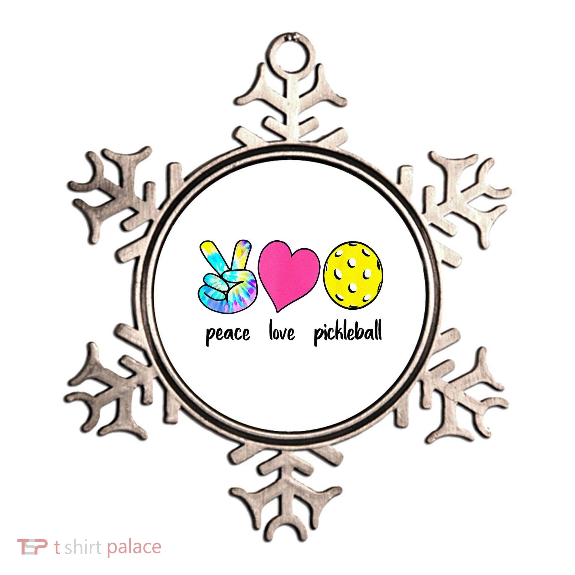 Funny Pickleball Retired Ladies Peace Love Pickleball Ornament
