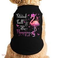 Flamingo Pink Ribbon Breast Cancer Awareness Support Squad Cool Gift Doggie Tank thumb 0