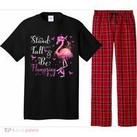 Flamingo Pink Ribbon Breast Cancer Awareness Support Squad Cool Gift Pajama Set thumb 0