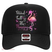 Flamingo Pink Ribbon Breast Cancer Awareness Support Squad Cool Gift Hat thumb 0
